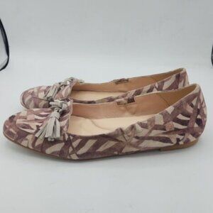 PEDRO ANTON - 23303 Safari Rosa Suede Tropical Tassel Loafer Shoe Flat SZ 8.5 9